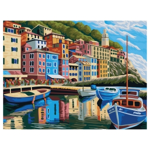 Картина по номерам на холсте ТРИ СОВЫ "Портовый город", 40*50, с акриловыми красками и кистями Картина по номерам на холсте ТРИ СОВЫ "Портовый город", 40*50, с акриловыми красками и кистями