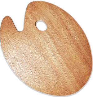 Овальная деревянная палитра 30х40 см