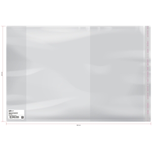 Обложка 250*380 для учебников, универсальная с липким слоем, ArtSpace, ПП 70мкм, ШК