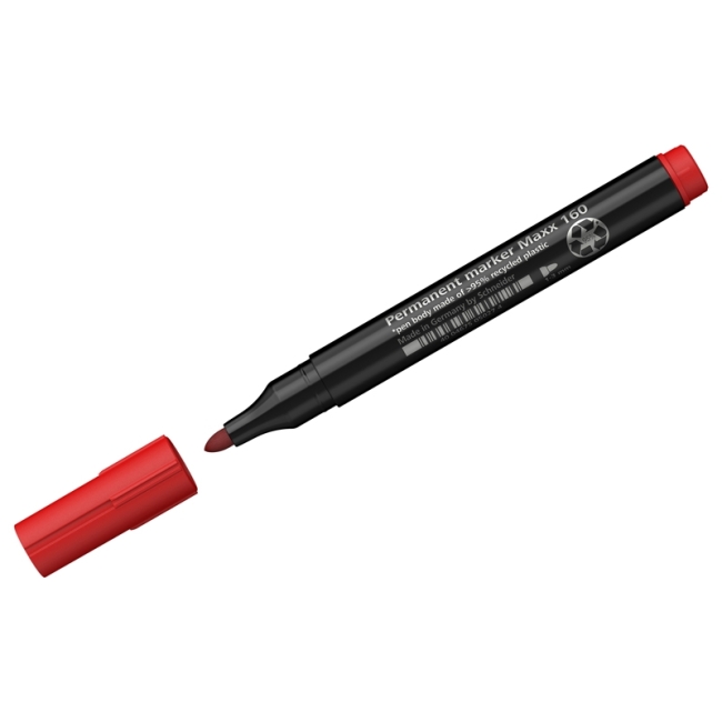 Маркер перманентный Schneider "Maxx 160" красный, пулевидный, 3мм Маркер перманентный Schneider "Maxx 160" красный, пулевидный, 3мм