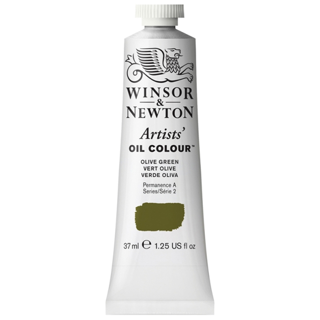 Краска масляная профессиональная Winsor&Newton "Artists Oil", 37мл, зеленый оливковый