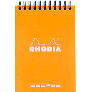 Блокнот Rhodia Classic 80г/кв.м 21х29,7см микроперфорация клетка 80л мягкая обложка оранжевый