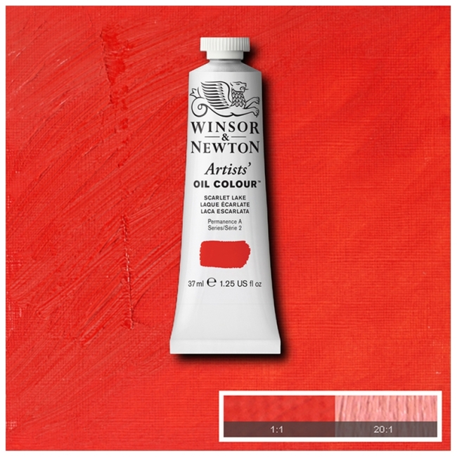 Масляные художественные краски, 37 мл, алый