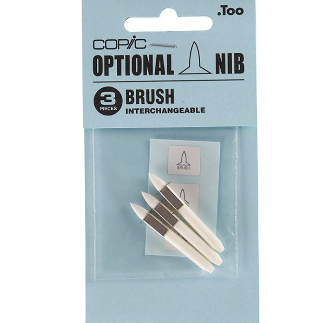 Набор перьев для маркеров Copic Classic Brush стандартная кисть 3 штуки купить в магазине ArtCraft.Space с доставкой по всему миру