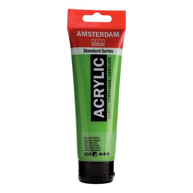 Краска акриловая Amsterdam туба 120мл №605 Зеленый яркий
