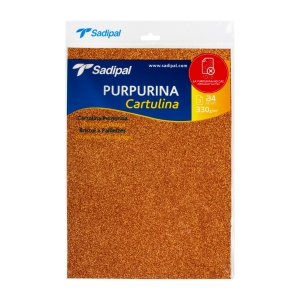 Бумага цветная с блестками Sirio 330г/м.кв 21*29.7см Медный 3л/упак