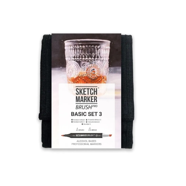 Набор маркеров SKETCHMARKER Brush Basic 3 12шт