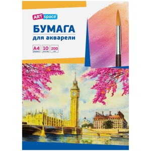 Папка для акварели 10л. А4, ArtSpace, 200г/м2