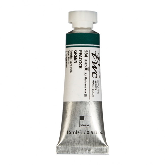 Краска акварельная SH PWC туба 15мл №584 (A) зеленый павлин,