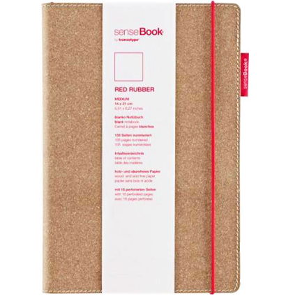 Блокнот SenseBook Red Rubber S на резинке с кожаной обложкой клетка А6 / 80 гм купить в магазине ArtCraft.Space с доставкой по всему миру