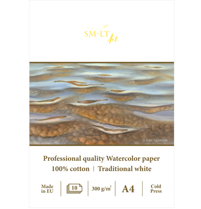 Альбом для акварели SMLT Watercolor Pro из хлопковой бумаги А4 / 10 листов / 300 гм купить в фирменном магазине для художников ArtCraft.Space с доставкой по РФ и СНГ