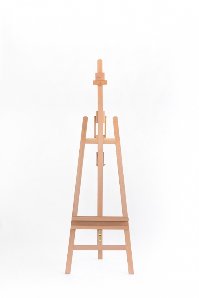 Мольберт студийный  "Лира" (бук) с отклон. стойкой,H max-230 см, р/ч 130 см