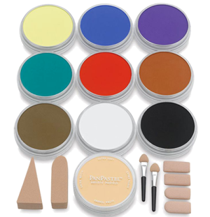 Набор ультрамягк. пастели PanPastel, 10 цв., 2х4 насадки для мастихинов /Painting