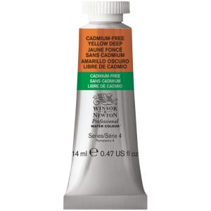 Акварель Winsor&Newton "Professional", 14мл, туба, желтый темный бескадмиевый