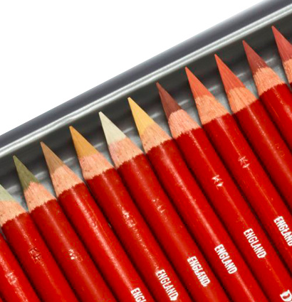 Набор цветных карандашей природных оттенков Derwent Drawing 24 в пенале купить в магазине товаров для рисования ArtCraft.Space с доставкой по РФ и СНГ