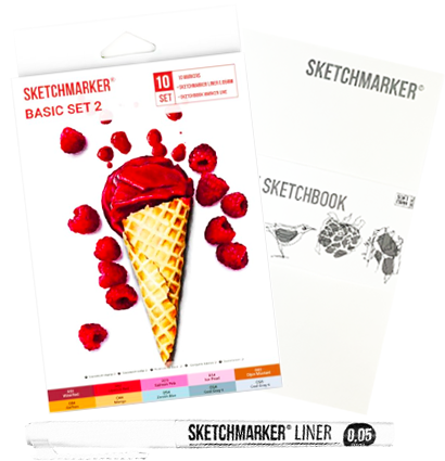 Набор маркеров для скетчей Скетчмаркер / Sketchmarker 10 цветов Basic 2 купить в магазине ArtCraft.Space с доставкой по всему миру