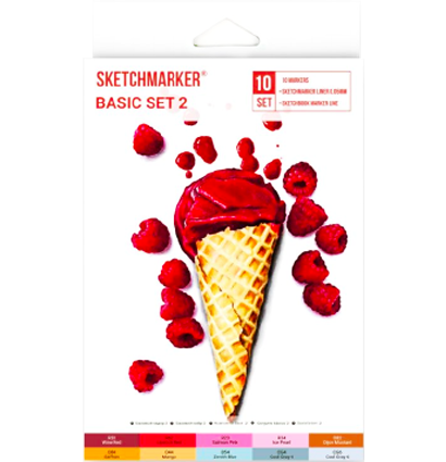 Набор маркеров для скетчей Скетчмаркер / Sketchmarker 10 цветов Basic 2 купить в магазине ArtCraft.Space с доставкой по всему миру