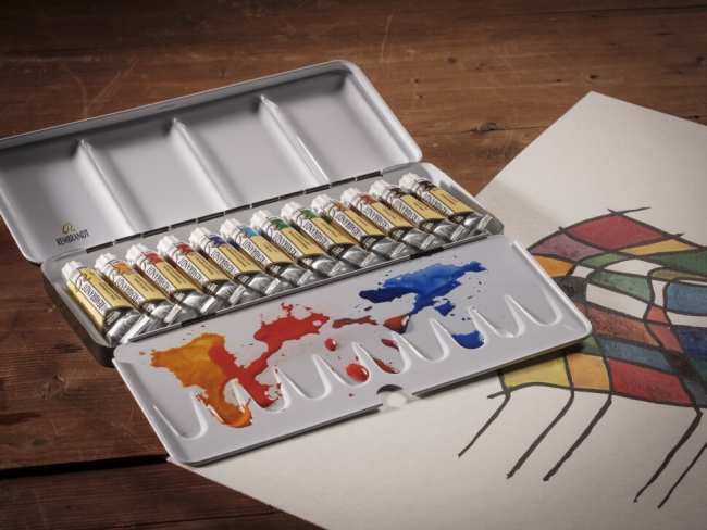 Набор акварельных красок Rembrandt Monopigmented 12 цветов в тубах 10 мл в металлическом кейсе купить в художественном магазине ArtCraft.Space с доставкой