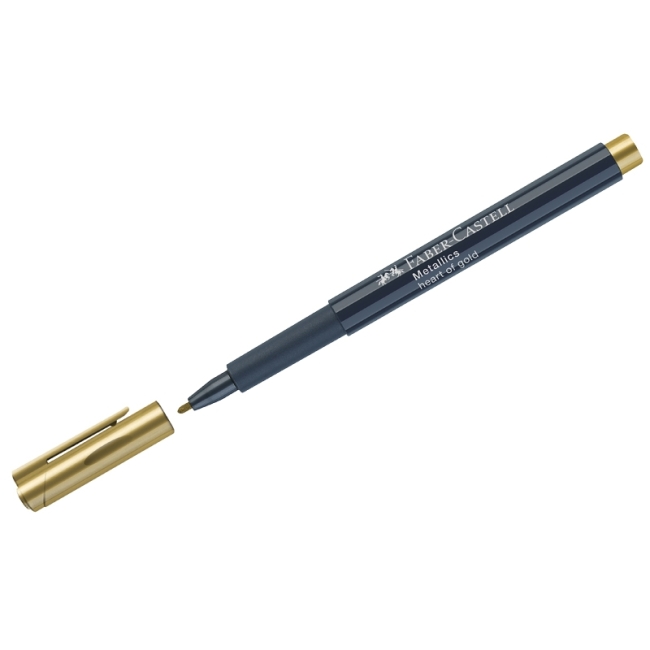Маркер для декорирования Faber-Castell "Metallics", золото, пулевидный, 1,5мм