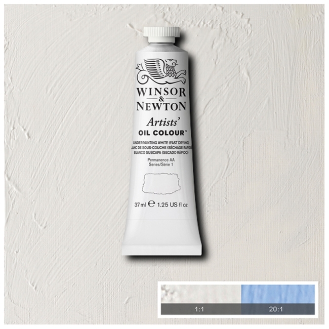 Масляные художественные краски, 37 мл, белый подмалевок