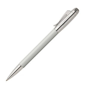 Ручка шариковая Graf von Faber-Castell "Bentley White Satin" черная, поворотн., подар. уп.