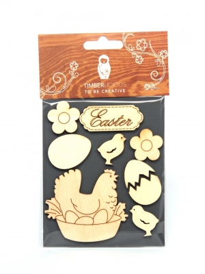 Набор заготовок для декорирования Easter3 фанера 10х14см,