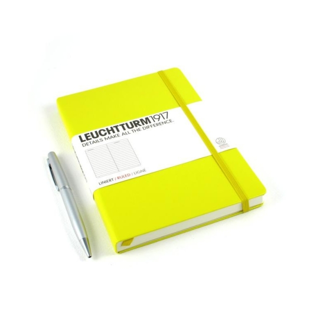 Блокнот Leuchtturm1917 Classic A5 (14.5x21см.) 80г/м2 - 251 стр. нелинованный, твердая обложка, цвет: Лимонный