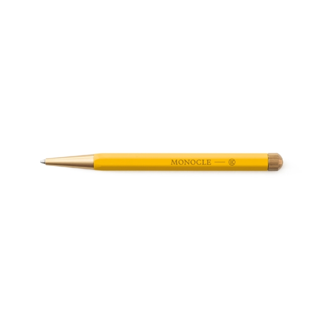 Ручка шариковая Leuchtturm1917 Drehgriffel Nr. 1 Monocle - цвет чернил: Черный (толщина линии: 0.7мм.), цвет корпуса: Желтый