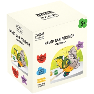 Набор для росписи ТРИ СОВЫ "Дракоша", с красками и кистью
