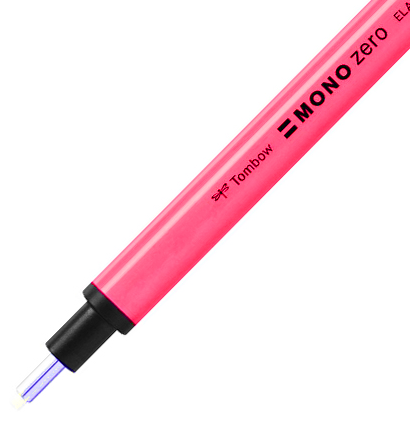 Ластик-ручка Tombow Mono Zero Eraser неоново-розовая (круглый ластик) купить в художественном магазине ArtCraft.Space с доставкой по РФ и СНГ