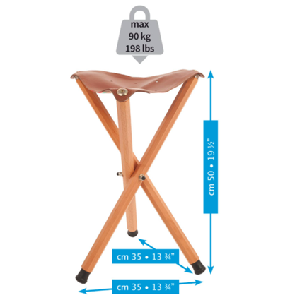 Стул-табуретка для художника Mabef M/39 складной с кожаным сиденьем из древесины бука купить в художественном магазине ArtCraft.Space с доставкой по всему миру