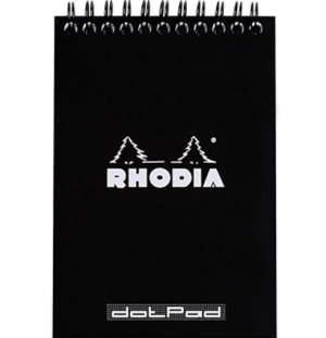 Блокнот Rhodia Classic 80г/кв.м 22,5х29,7см микроперфорация клетка 80л мягкая обложка черный