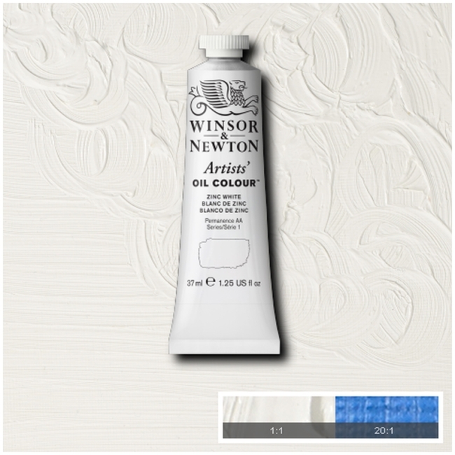 Масляные художественные краски, 37 мл, белый цинк