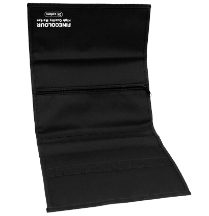 Пенал для 24 художественных маркеров и ручек Finecolour Marker, черный купить в магазине маркеров ArtCraft.Space с доставкой по РФ и СНГ