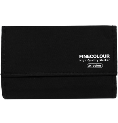 Пенал для 24 художественных маркеров и ручек Finecolour Marker, черный купить в магазине маркеров ArtCraft.Space с доставкой по РФ и СНГ