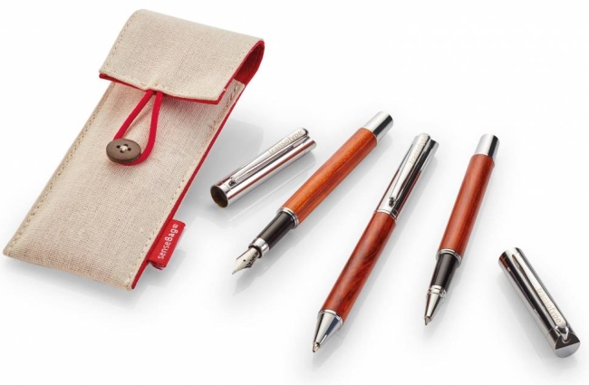 Набор ручек Transotype Rosewood Writing Kit 3 разных ручки и пенал купить в магазине ArtCraft.Space с доставкой по всему миру