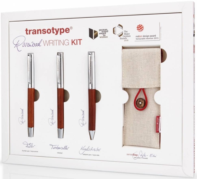Набор ручек Transotype Rosewood Writing Kit 3 разных ручки и пенал купить в магазине ArtCraft.Space с доставкой по всему миру