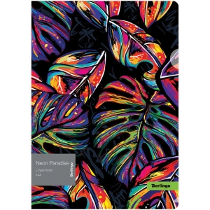 Папка-уголок Berlingo "Neon Paradise" А4, 200мкм, с рисунком Папка-уголок Berlingo "Neon Paradise" А4, 200мкм, с рисунком