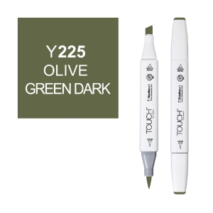 Маркер двухсторонний спиртовой TOUCH TWIN BRUSH Y225 Зеленый оливковый темный Маркер двухсторонний спиртовой TOUCH TWIN BRUSH Y225 Зеленый оливковый темный