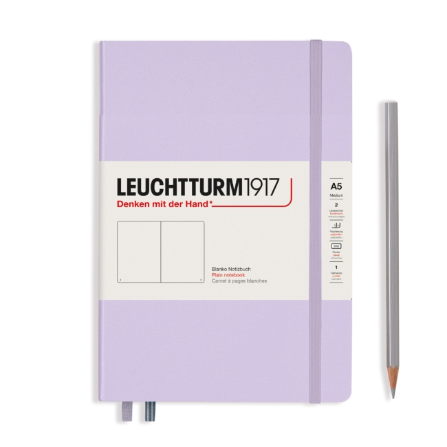 Блокнот Leuchtturm1917 Smooth Colours A5 (14.5x21см.) 80г/м2 - 251 стр. нелинованная, твердая обложка, цвет: Сиреневый