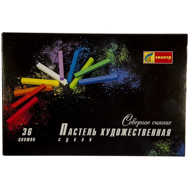 Пастель художественная Спектр "Северное Сияние", 36 цветов, картон. упак.
