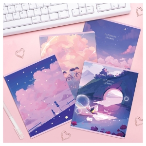 Тетрадь 48л., клетка MESHU "Blooming dreams", софт-тач ламинация, тиснение фольгой