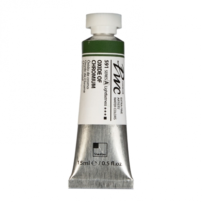 Краска акварельная SH PWC туба 15мл №591(A) Окись хрома,