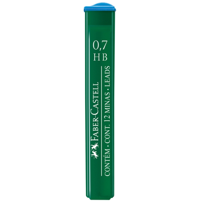 Грифели для механических карандашей Faber-Castell "Polymer", 12шт., 0,7мм, HB