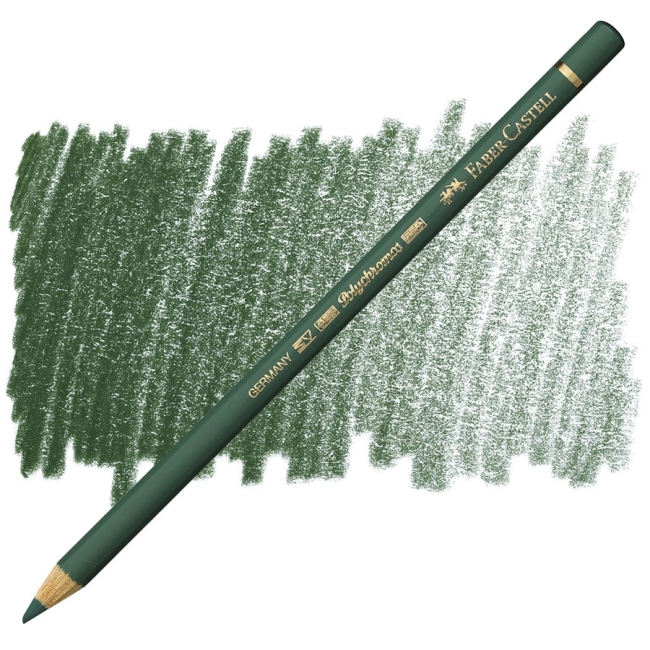 Карандаш художественный Faber-Castell "Polychromos", цвет 165 зеленый можжевельник