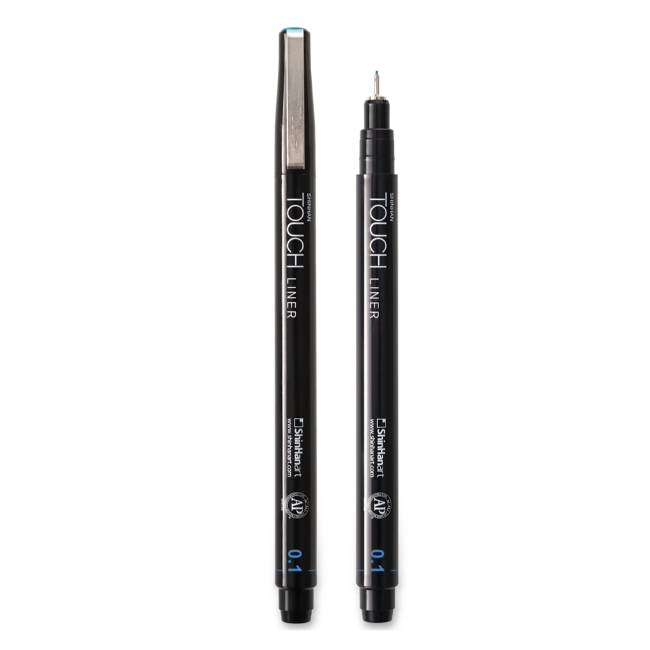 Ручка капиллярная  TOUCH Liner 0,1мм синий