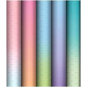 Упаковочная бумага глянц. 70*100см, MESHU "Градиент", 80г/м2, ассорти 5 дизайнов