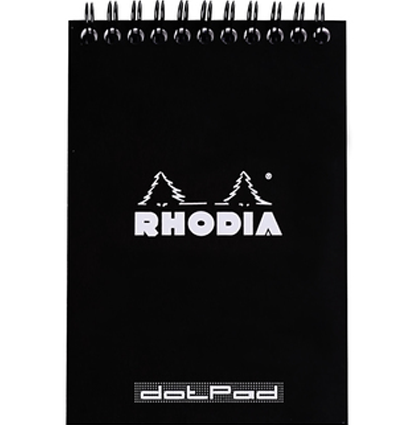 Блокнот Rhodia Classic 80г/кв.м 22,5х29,7см микроперфорация точка 80л мягкая обложка черный