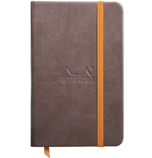 Блокнот Rhodiarama 90г/кв.м 10,5х14,8см линейка 96л твердая обложка шоколадный
