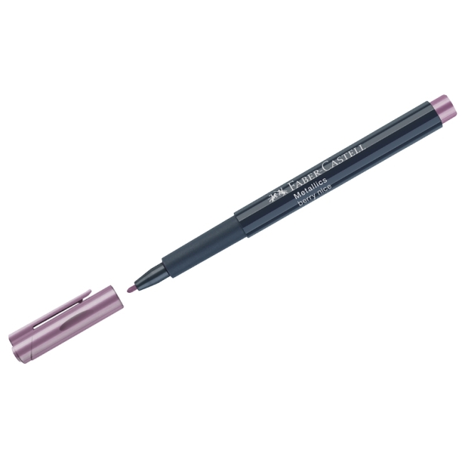 Маркер для декорирования Faber-Castell "Metallics", пурпурный металлик, пулевидный, 1,5мм